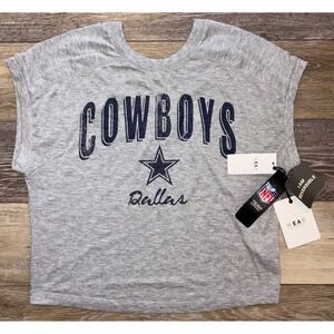 NWT Women's Dallas Cowboys WEAR by Erin Andrews Reversible Cropped Top -XS -Gray